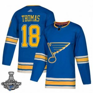 St. Louis Blues Trikot Robert Thomas Blau 2019 Stanley Cup Champions